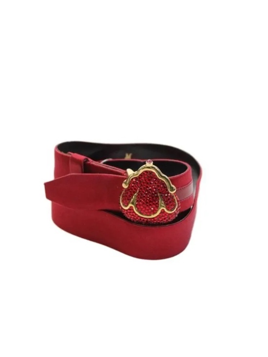 Judith Leiber Satin Adjustable Purse Buckle Belt Size M